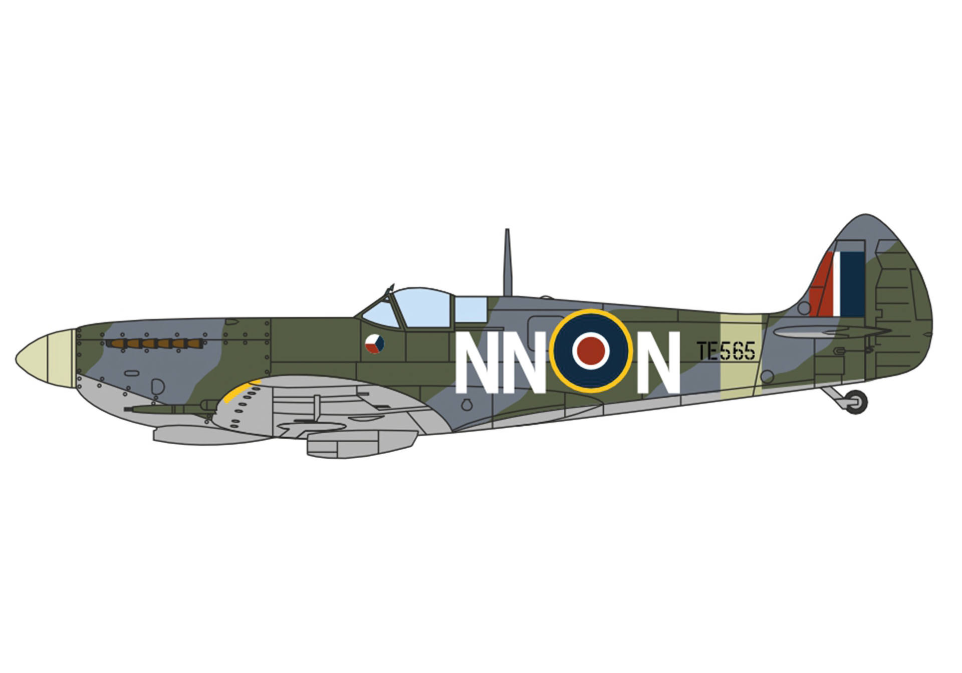 Spitfire IXE - RAF No.310 (Czech) Sqn. Manston, 1945 - TE565 / NN-N