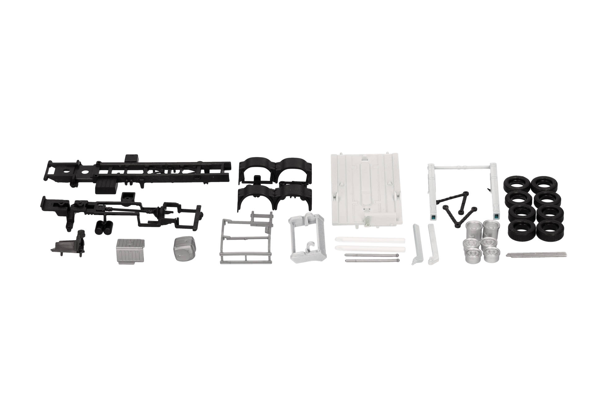 Parts service: Truck chassis 3axles Mercedes-Benz (without cabin) skip loader AK16, (2 pieces)