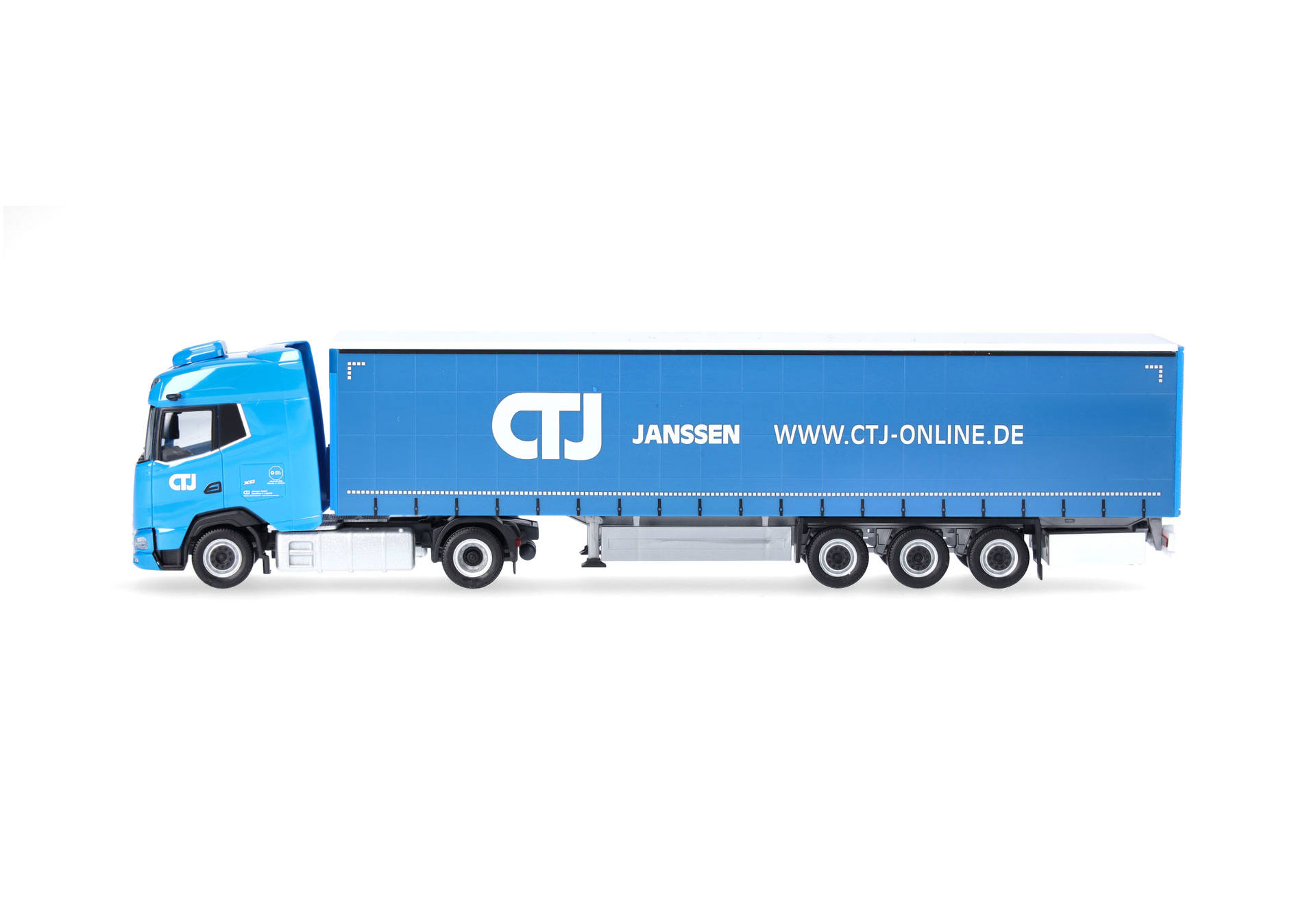 DAF XG Gardinenplanen-Sattelzug "CTJ" (Nordrhein-Westfalen/Dormagen)