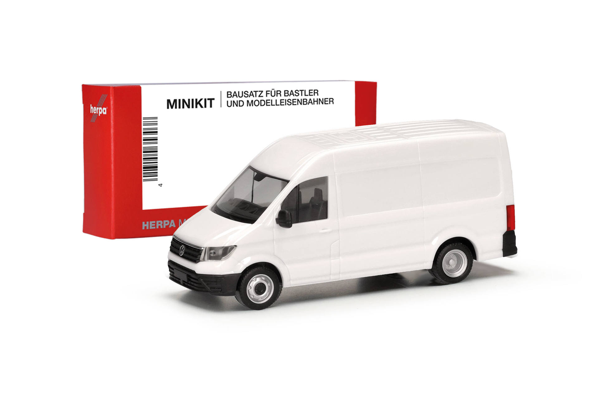 Herpa MiniKit: Volkswagen (VW) Crafter Kasten Hochdach mit Zwillingsantrieb, weiß