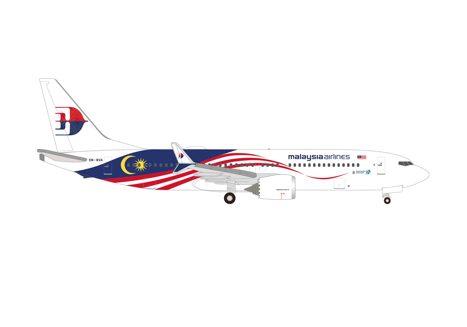 Malaysia Airlines Boeing 737 Max 8 - 9M-MVA