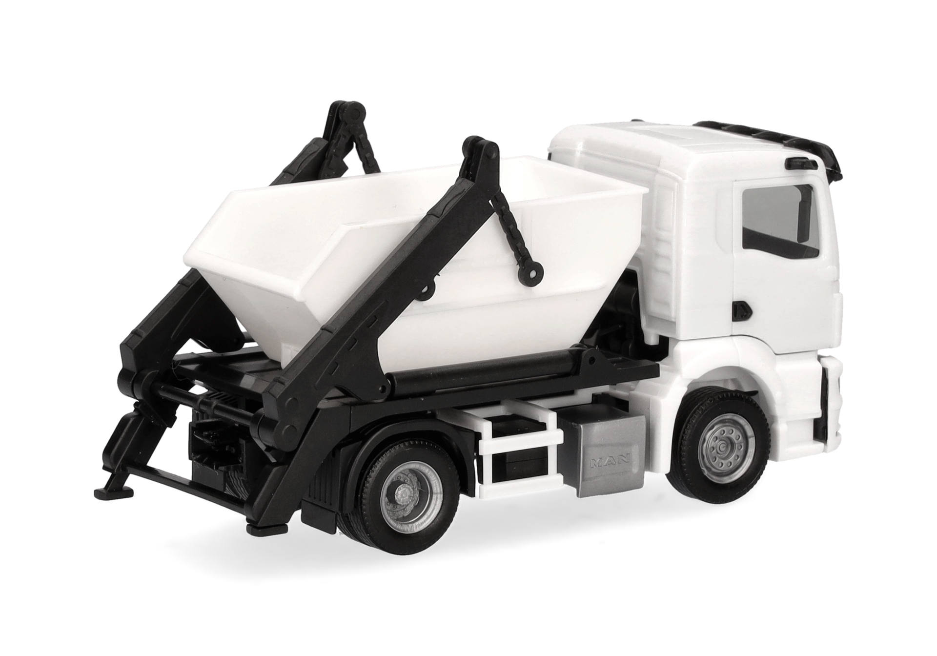 Herpa MiniKit: MAN TGS NN skip loader AK12, white