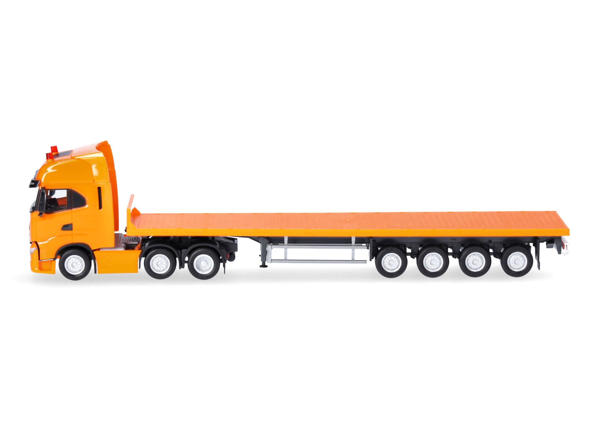 Iveco S-Way 6x2 Flachbett-Sattelzug, kommunalorange