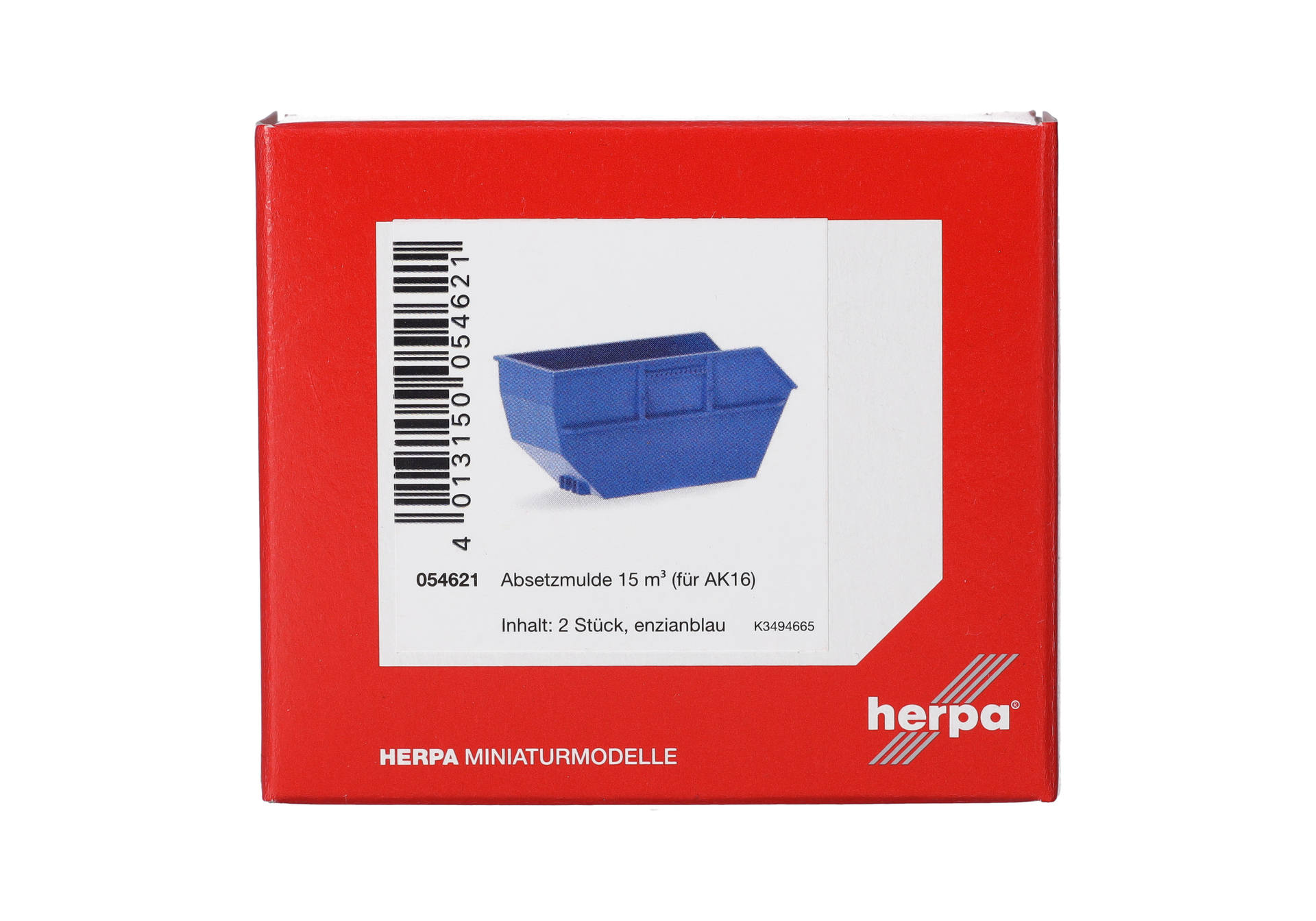 Skip tray 15m³ for AK16, blue (2 pieces)