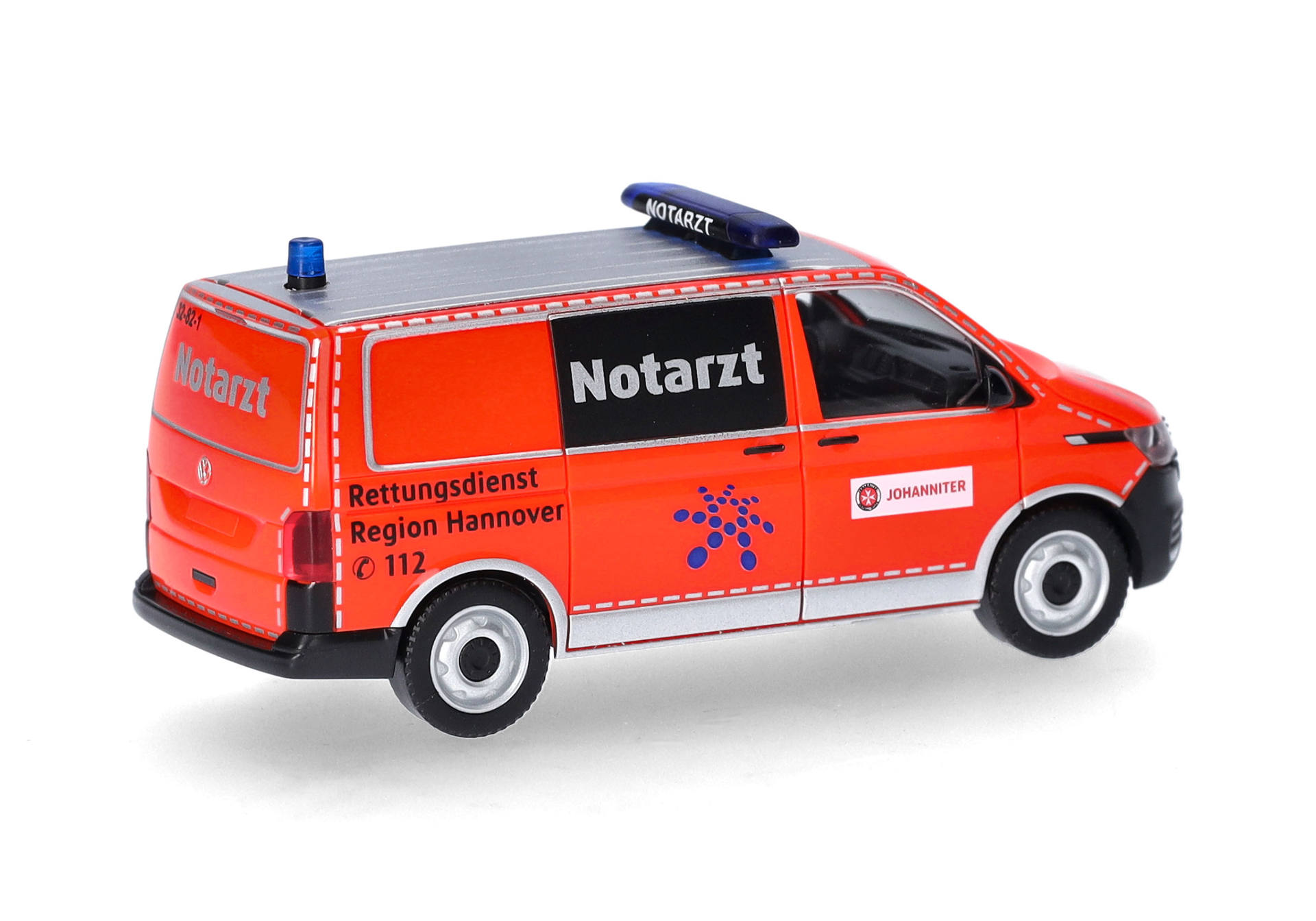 Volkswagen (VW) T6.1 bus, emergency ambulance "Rettungsdienst Region Hannover/Johanniter" (Lower Saxony/Hannover)