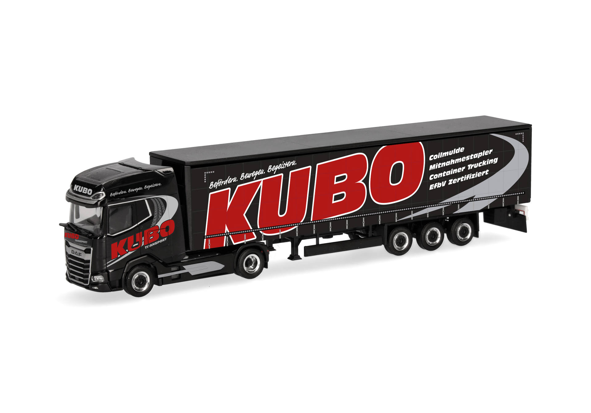 DAF XG+ curtain canvas semitrailer truck "KUBO"