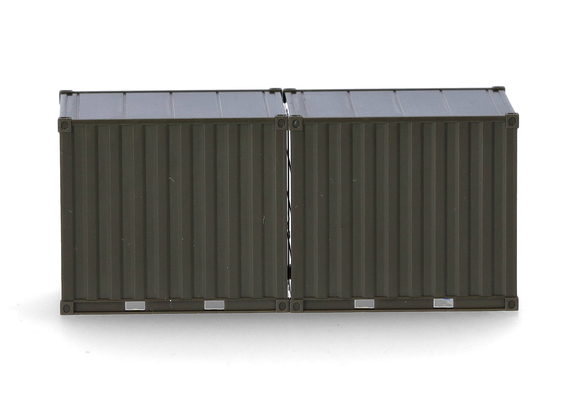 2x 10ft Container "Bundeswehr", Bronzegrün (unbedruckt)