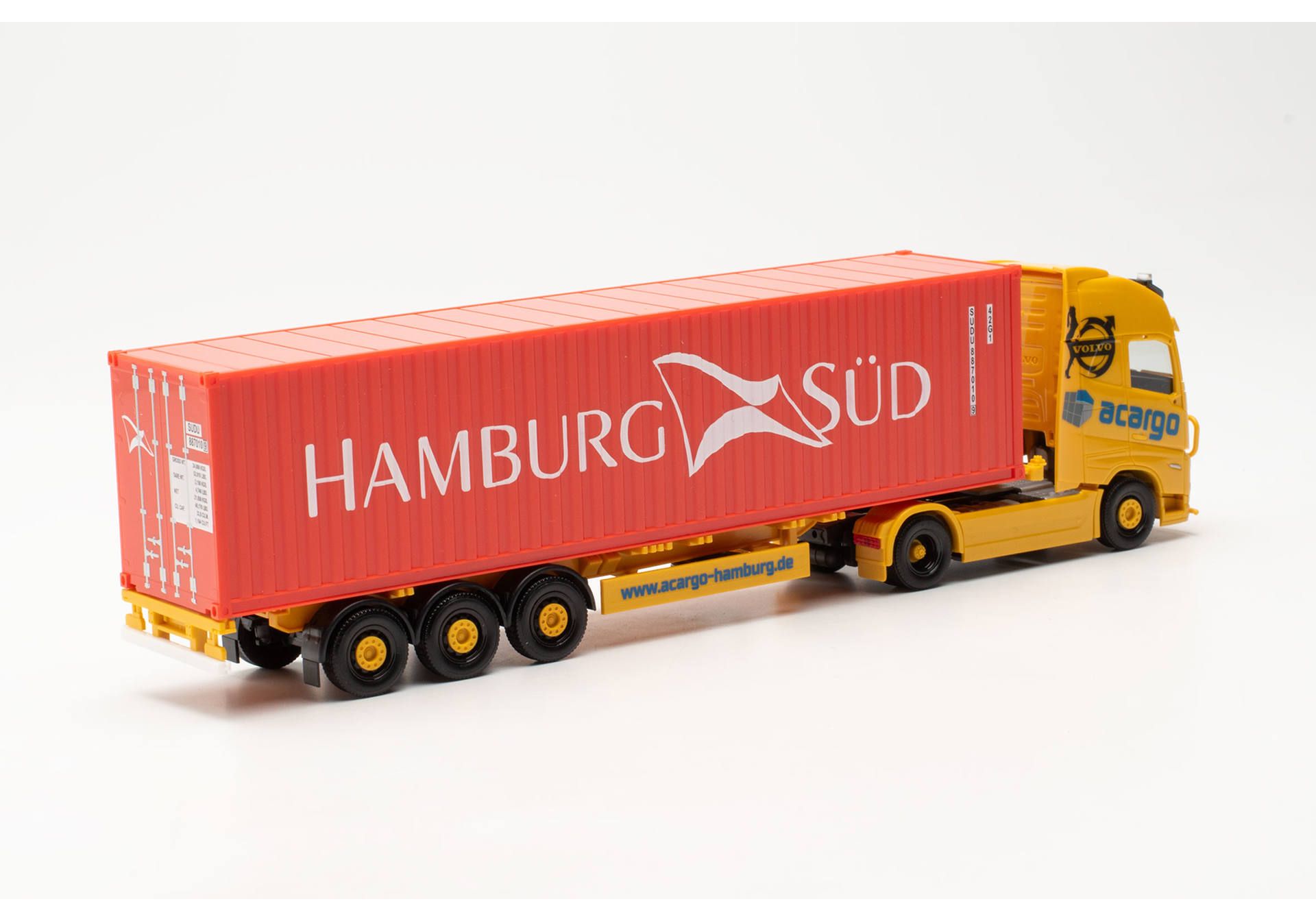 Herpa Volvo Fh Gl Xl Container Semitrailer Acargo Hamburg S D Hamburg